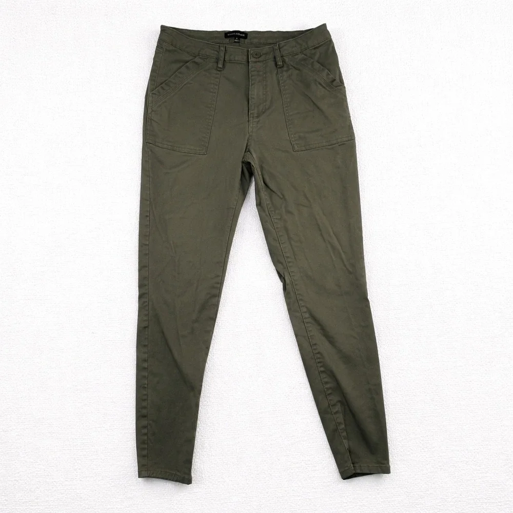 Banana Republic Womens‎ Olive Green Skinny Utility Pants High Rise Chino Size 10